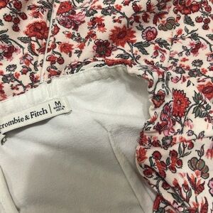 Abercrombie & Fitch Red Floral twist front  mini dress